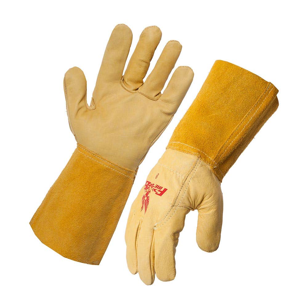 471140 Firebird Leather Riggers Gloves Extended Cuff Yellow SD471140