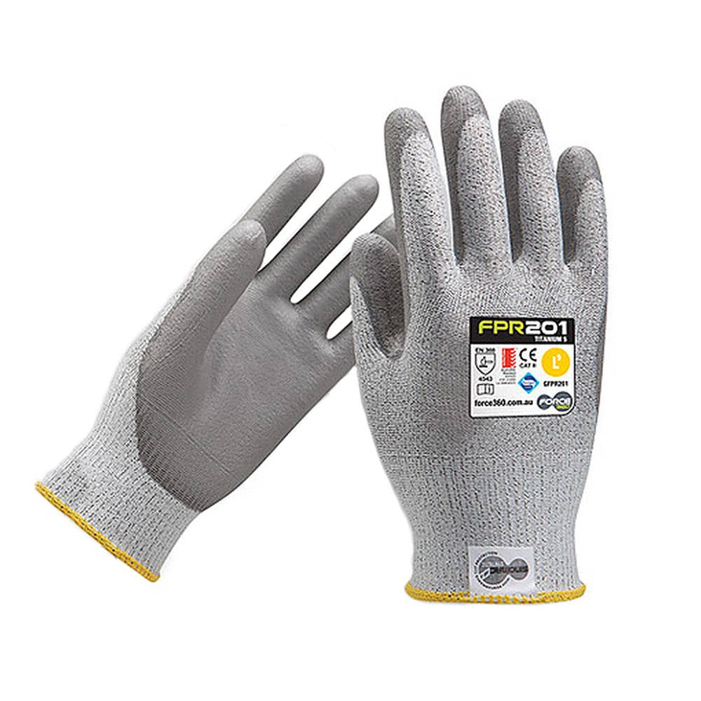 Gloves PU Titanium Cut 5 Level E 2XL 40015937 GFPR201-2XL