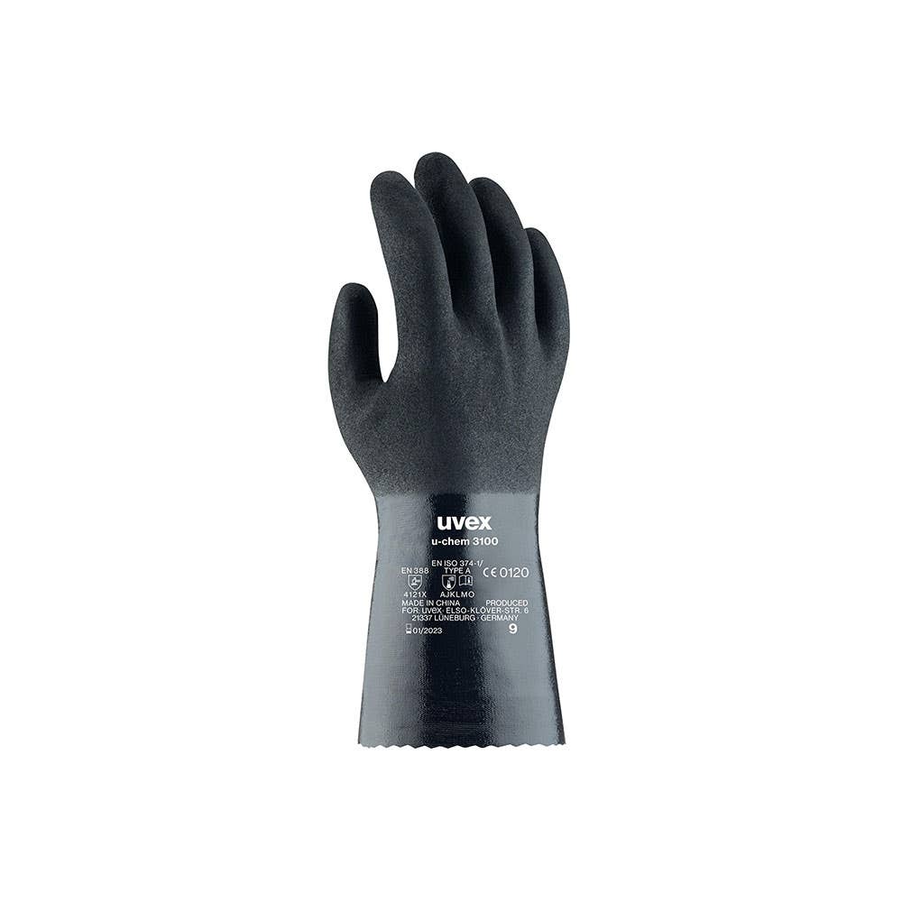 Uvex U-chem 3100 Nitrile Chemical Gloves Large 402515 60968F2