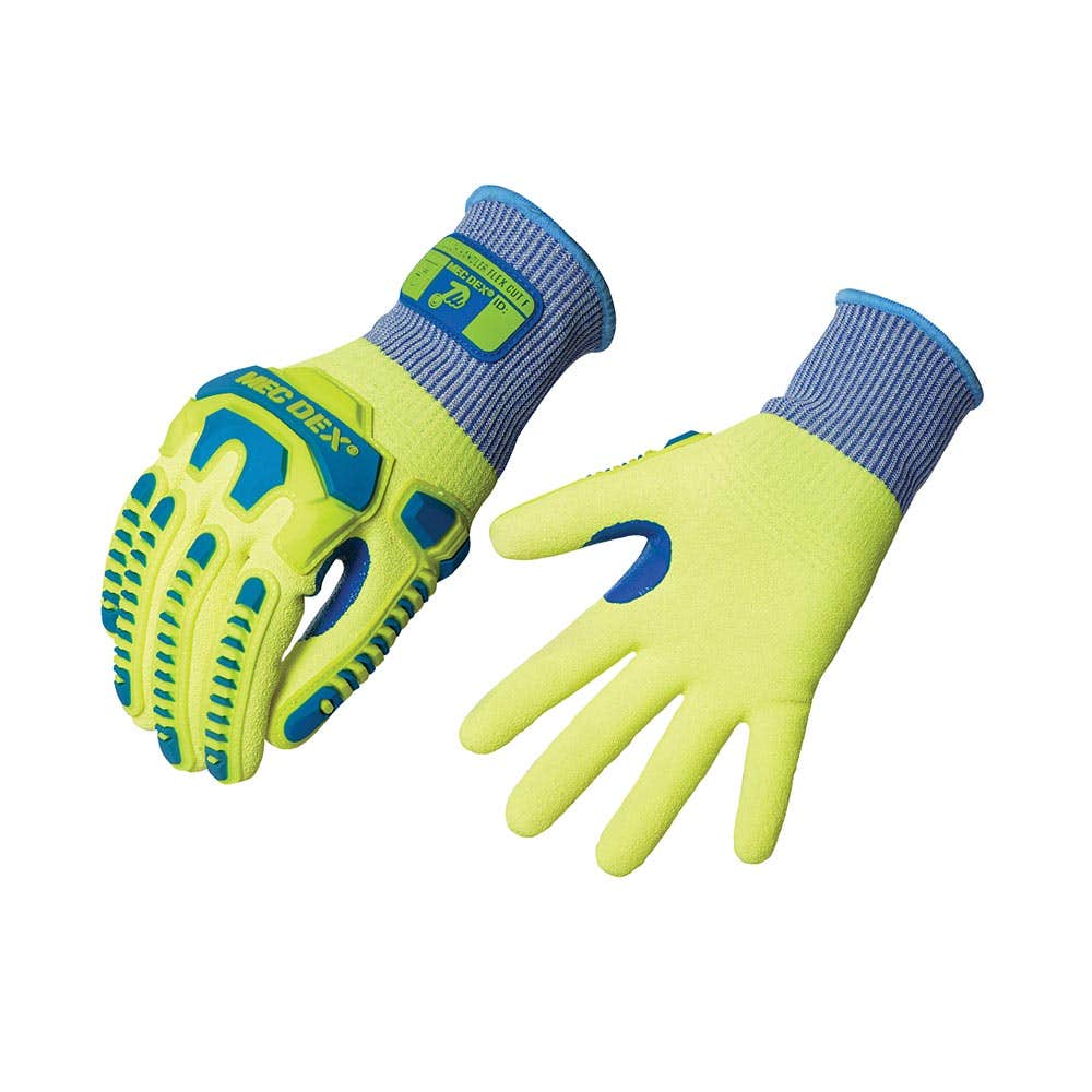 Glove Mecdex Rough Handler Flex Cut F Fully Coated 2XL Blue/Yellow_40024972_UD-951-2XL
