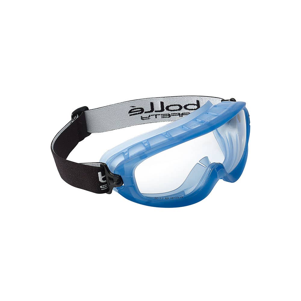 Atom Safety Goggles Clear Lens & Blue Frame Top Vent Closed 30004664 1652821