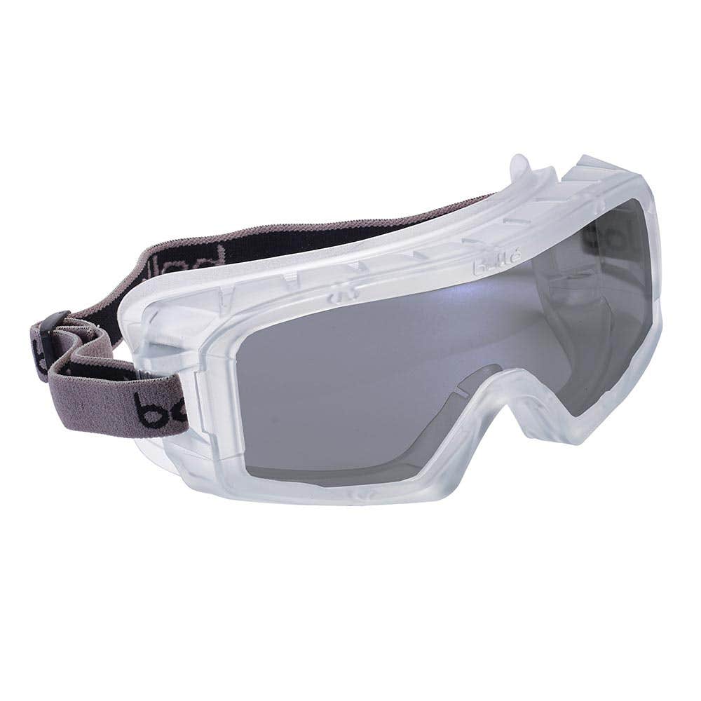 Coverall Safety Goggles Unvented Smoke Lens Clear Frame – ATOM
