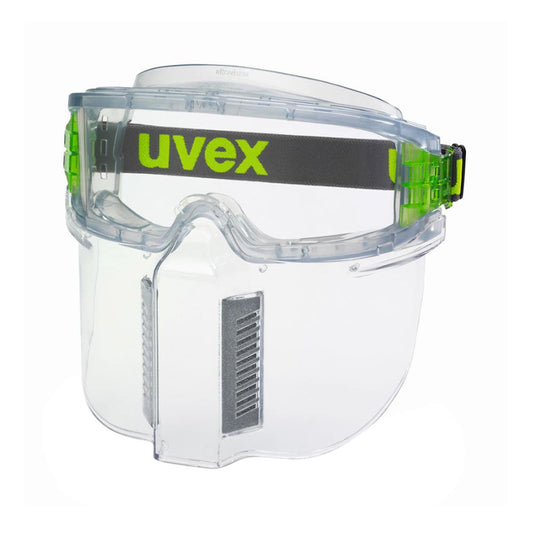 uvex Ultrashield Safety Goggles With Lower Faceguard Acetate Clear Lens 1231004 9301-383