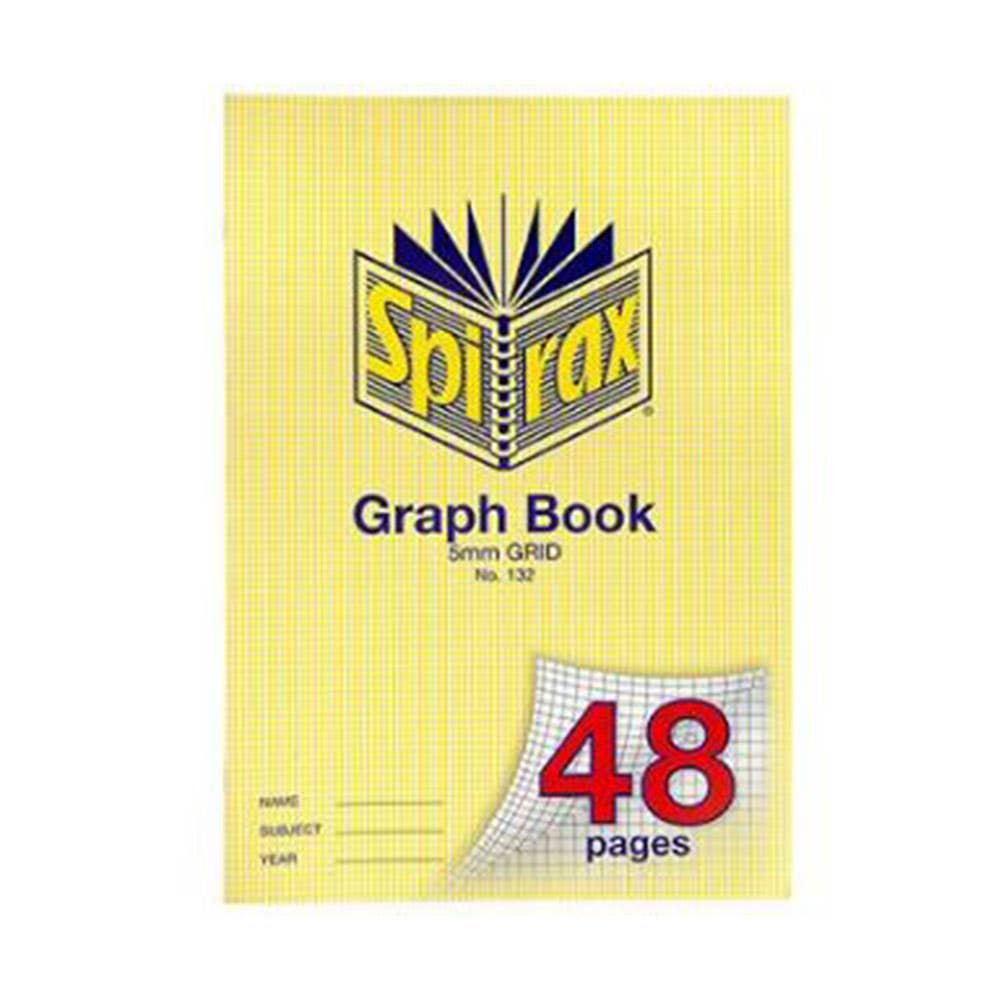 Spirax 132 Pad Graph A4 5Mm Squares 48 Pages Top Open 14185300 56132
