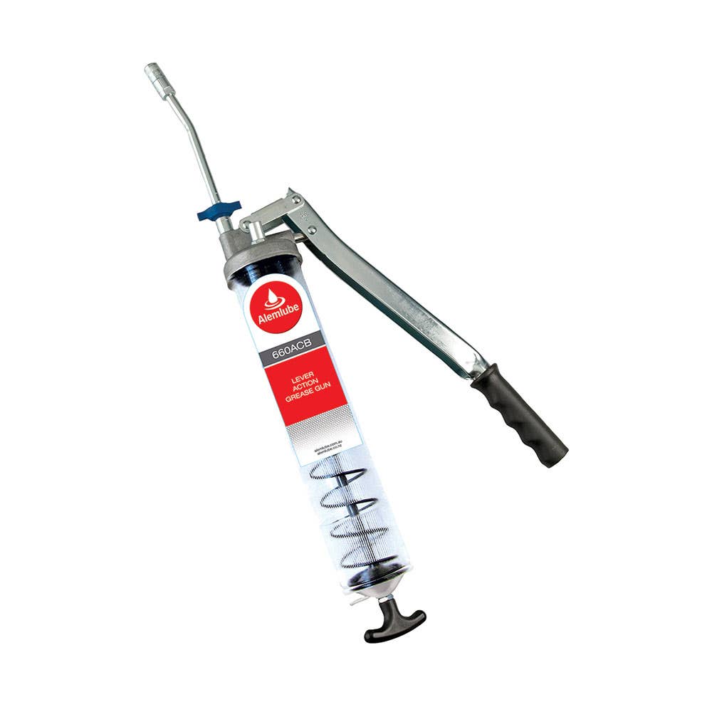 600ACB Lever Action High Pressure Grease Gun Clear Barrel 450g 35000025 600ACB