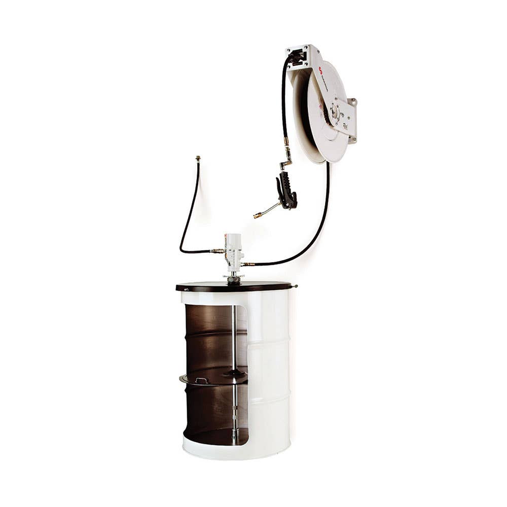 180kg Air Operated Grease Pump Kit With Hose Reel 60014247 453000