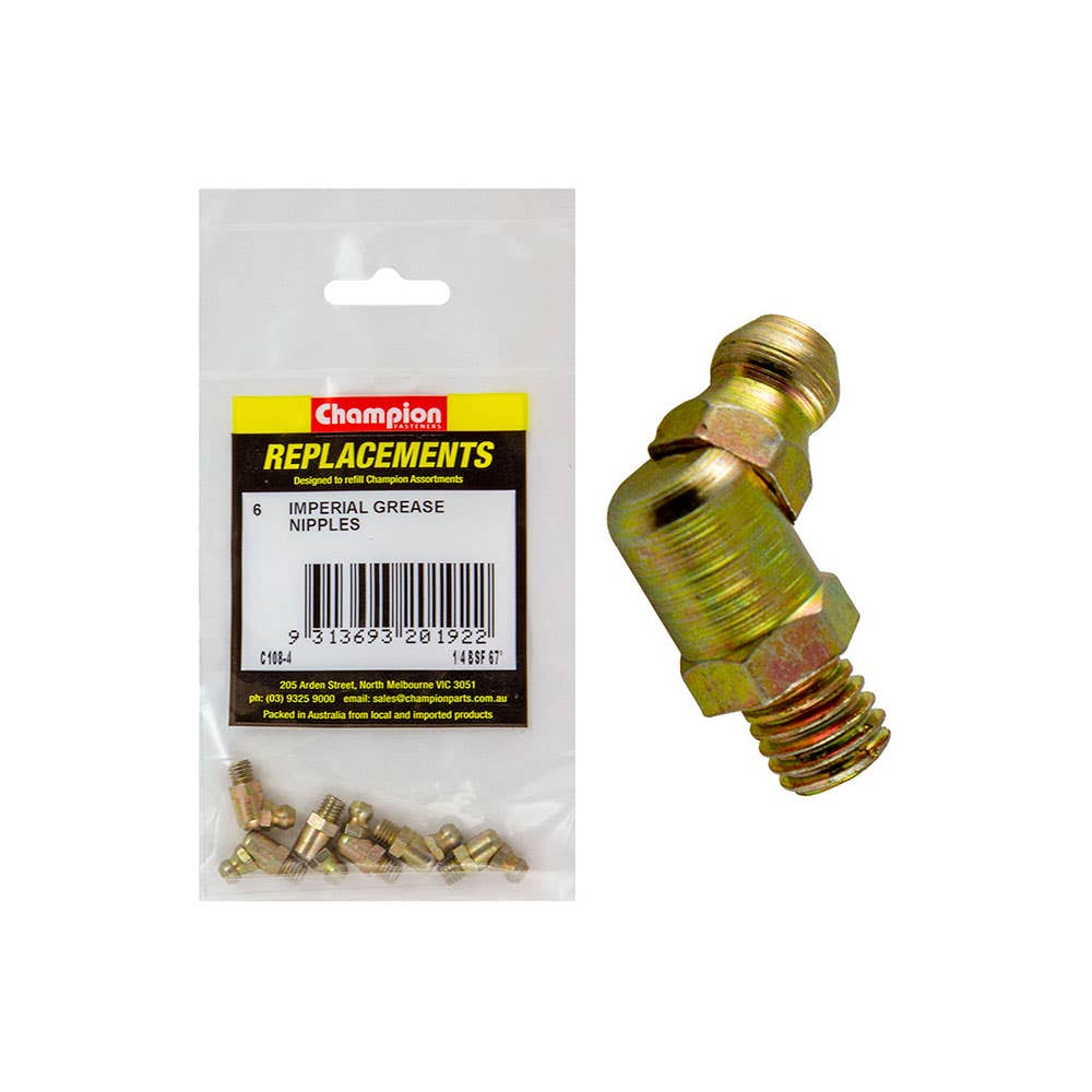 Replacement Imperial Grease Nipple 1/4'' 6 Pk 508568 C108-4