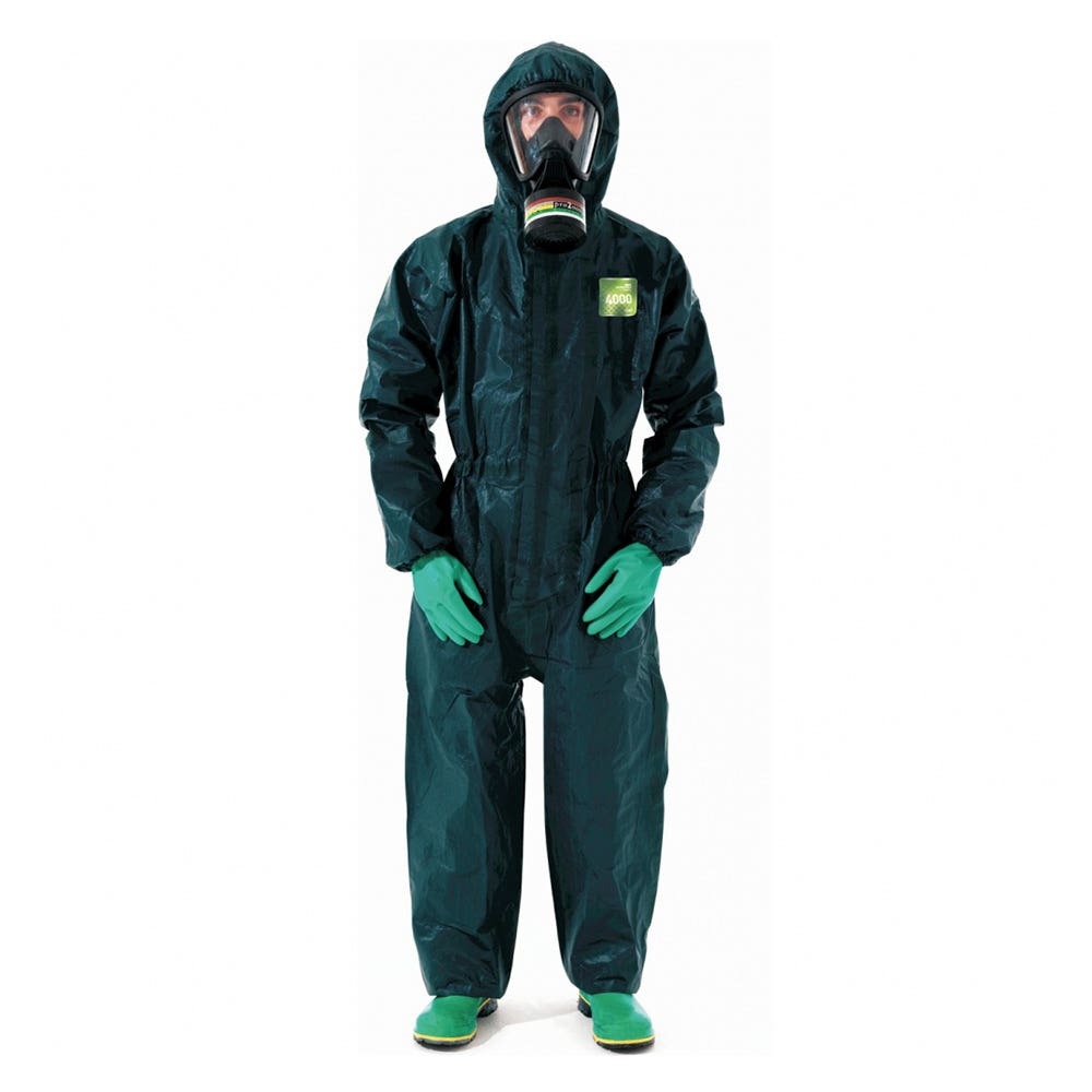 Coveralls Disposable 40-111 Green 2XL Alphatec Microchem 4000 274753 GR40T-00111-06