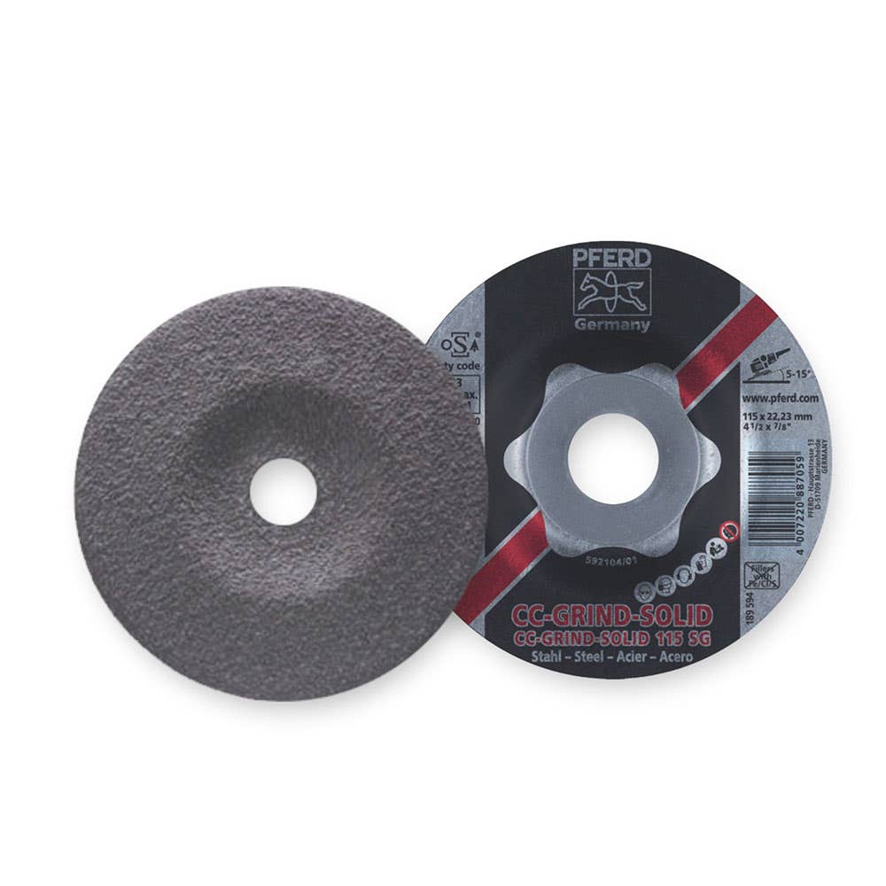 Disc Grinding CC Grind Solid Steel 115mm Pferd 272201 64185115