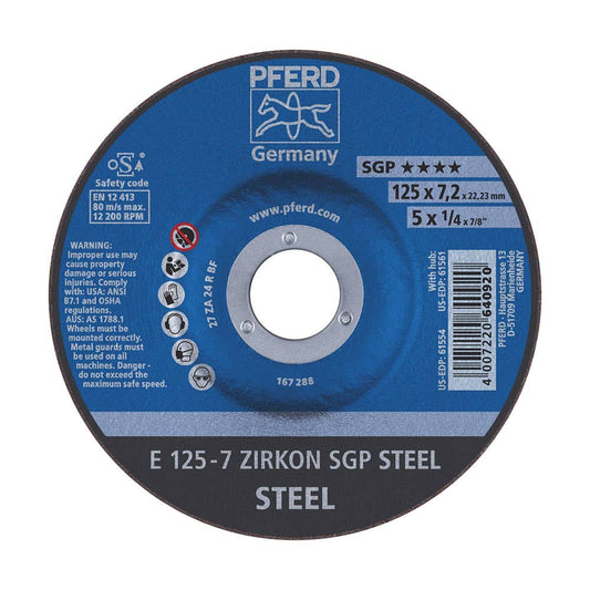 Disc Grinding Steel E125 7 ZA 24 R SGP Pferd 283999 62212737