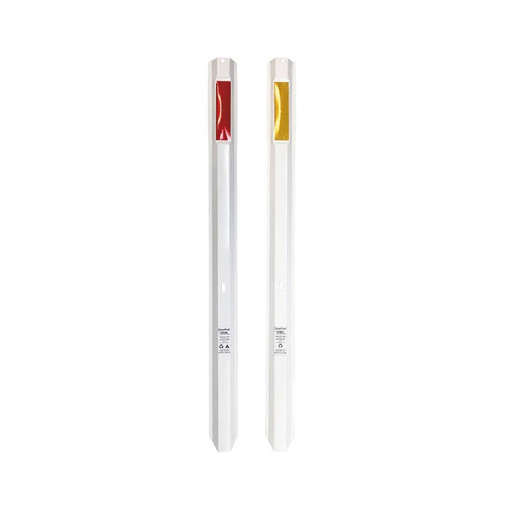 Steel Guide Post 200mm Red/White Delineators 420381 A4936
