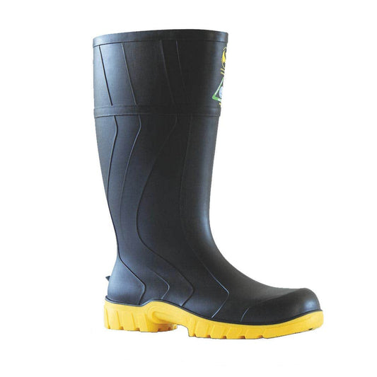 Gumboots Steel Toe PVC Nitrile 300mm Black/Yellow Jobmaster III 15 Bata 274475 892-62390-15