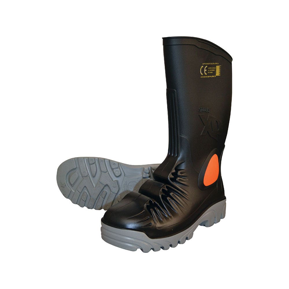Stimela XP PVC Gumboots Metal-Free & Metguard Black/Grey FWG910