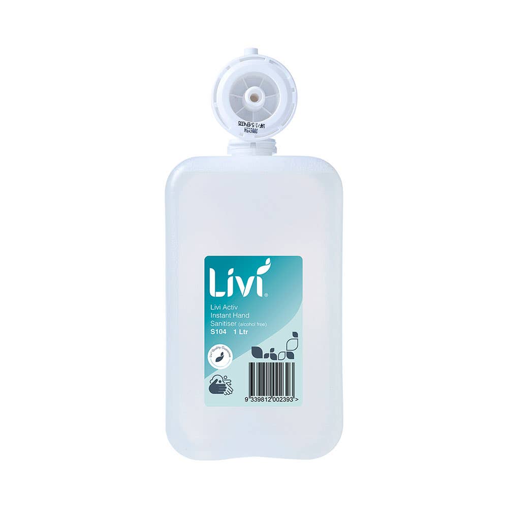 S104 Activ Instant Foam Alcohol Free Hand Sanitiser 1L 6 Pk 277404 59181