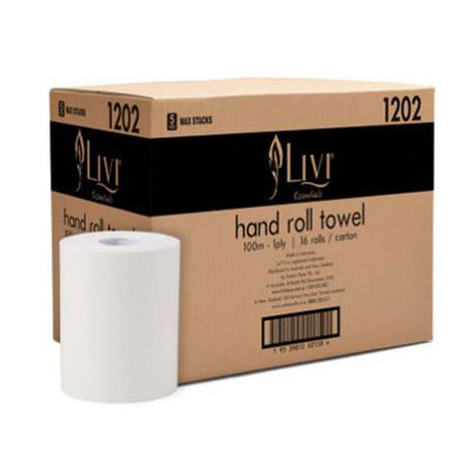 Livi Essentials Hand Roll Towel 1 Ply 180mm X 100M 1055233 46014