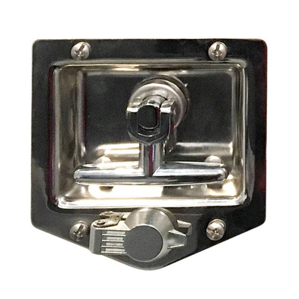 Stainless Drop T-Handle 1 Point Locking Blind Mounted 120 x 124 x 60mm 36000533 NS858CIBM