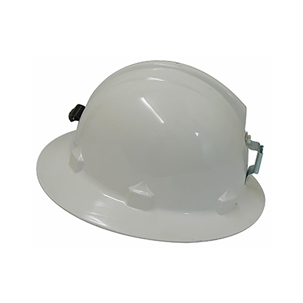 Hard Hat White Non Vented Full Brim With Metal Lamp Bracket HH40M 515003 7012921127