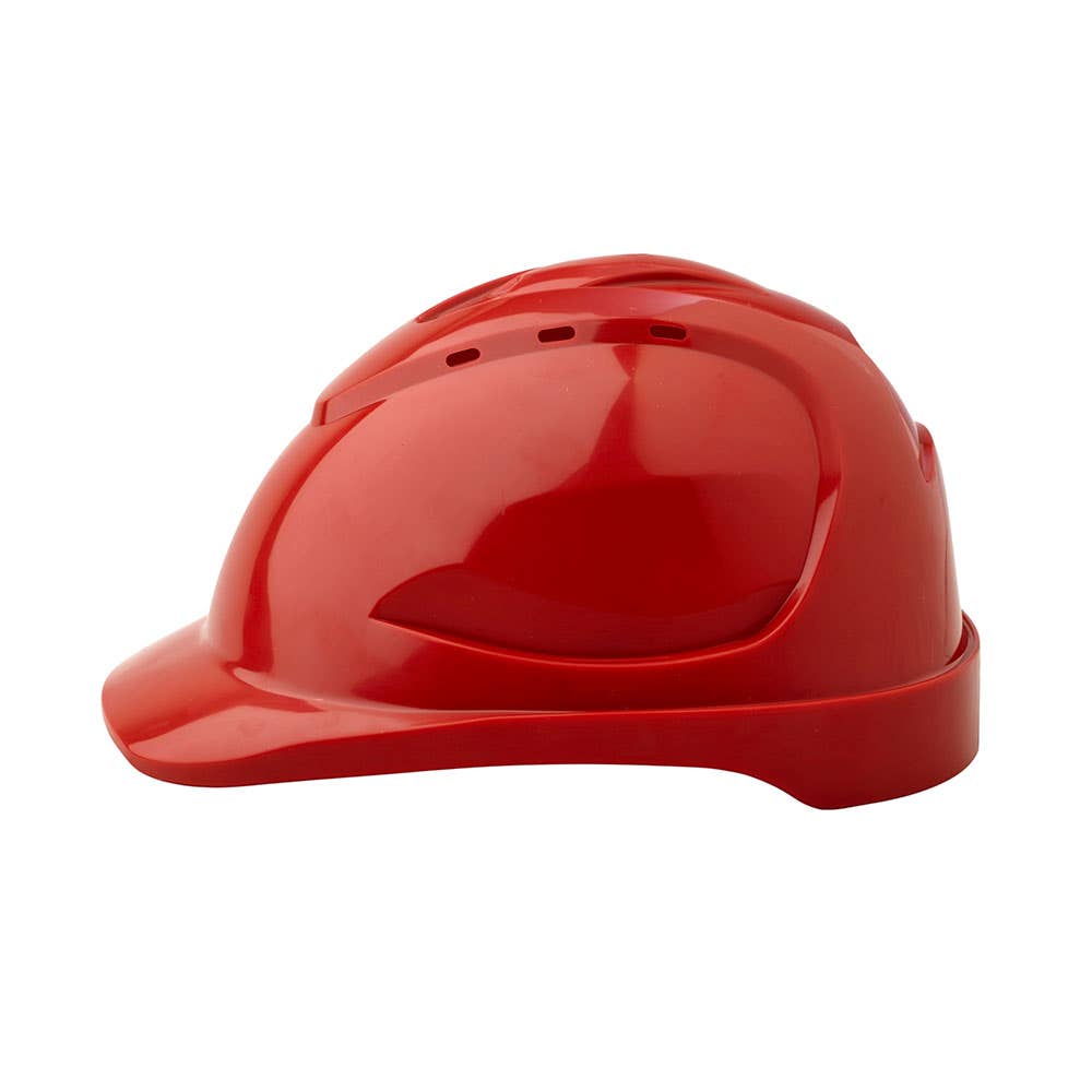 Hard Hat Vented Angled Peak 6 Point Red ProChoice 31040012 HHV9-R