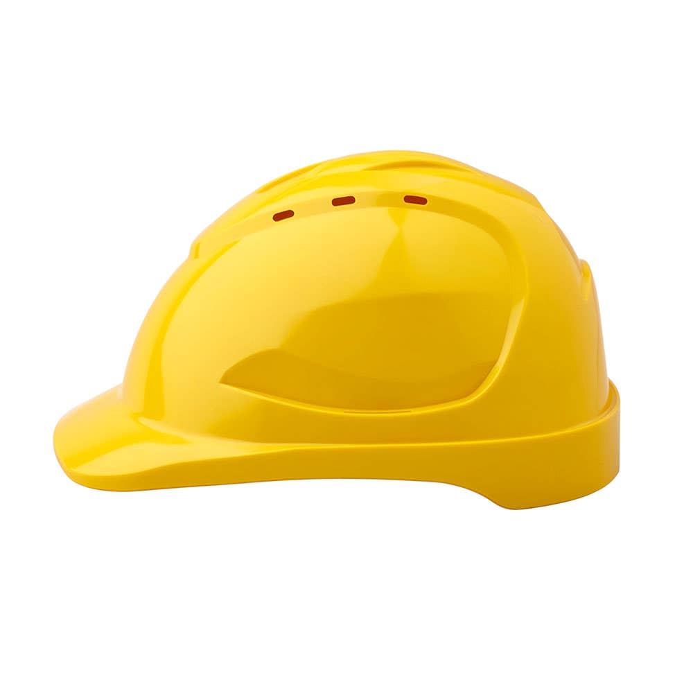 Hard Hat Vented Angled Peak 6 Point Yellow ProChoice 31040009 HHV9-Y