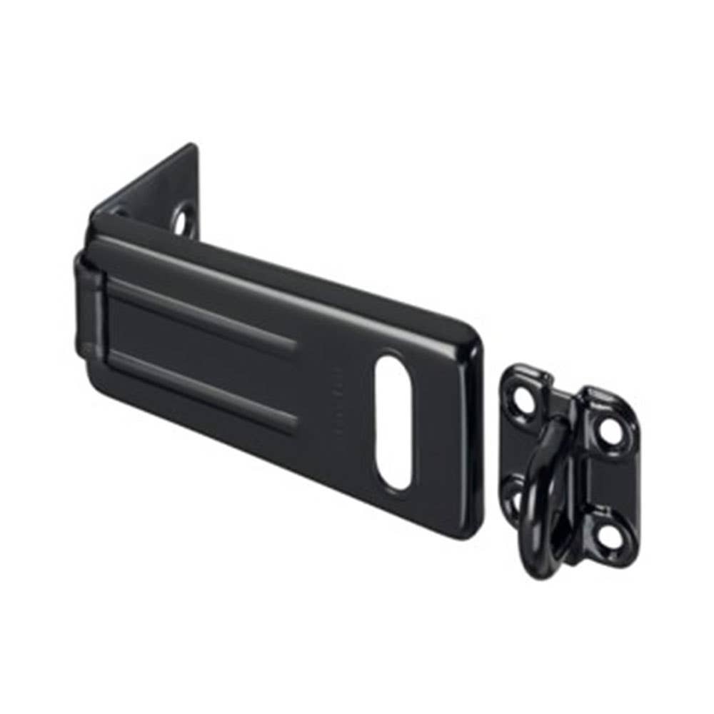 Hardened Steel Hasp & Staple Hard Wrought Steel Body Black Finish 110mm 40042052 704EURDBLKAU