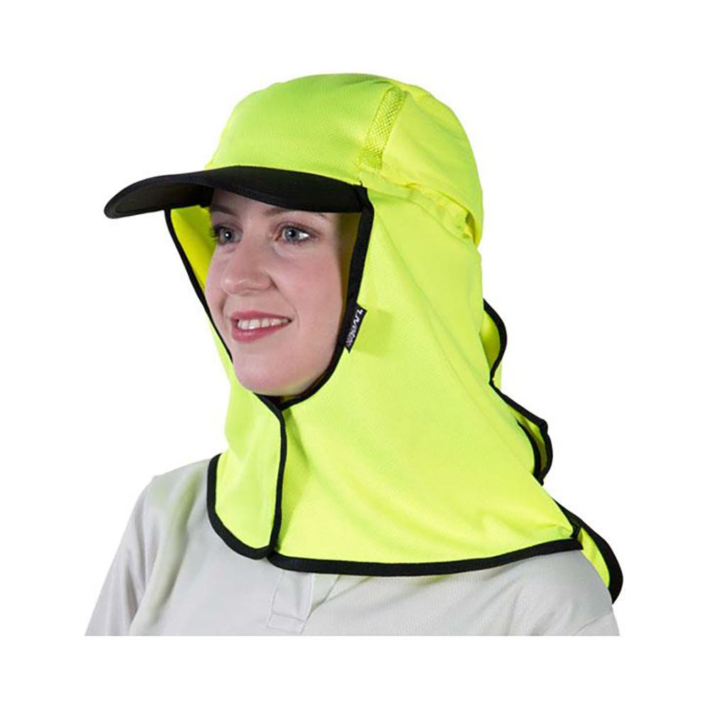 Hat Kalahari Wrap Around Neck Flap Micromesh Hi Vis Yellow Uveto 60010787 KHMYW-LS