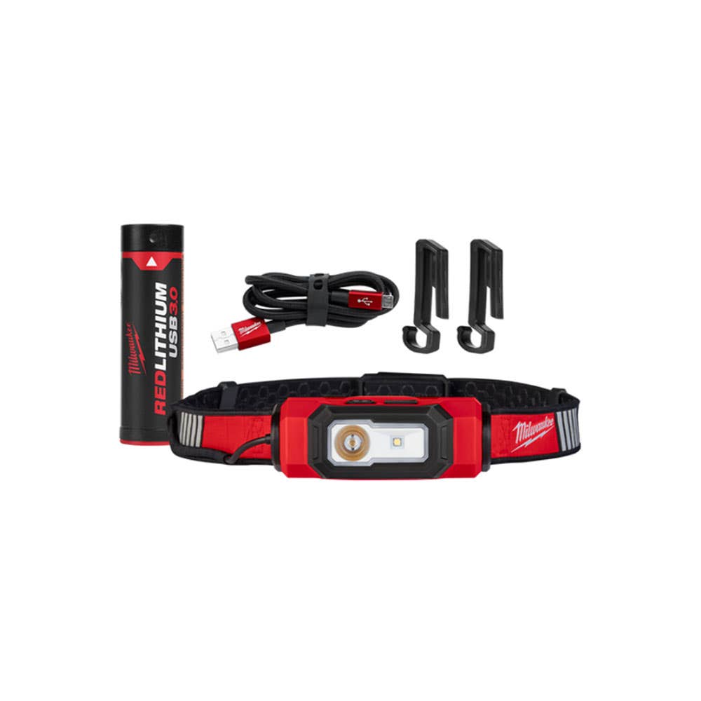 REDLITHIUM&trade; USB Rechargeable Hard Hat Headlamp Kit 514994 L4HLVIS301