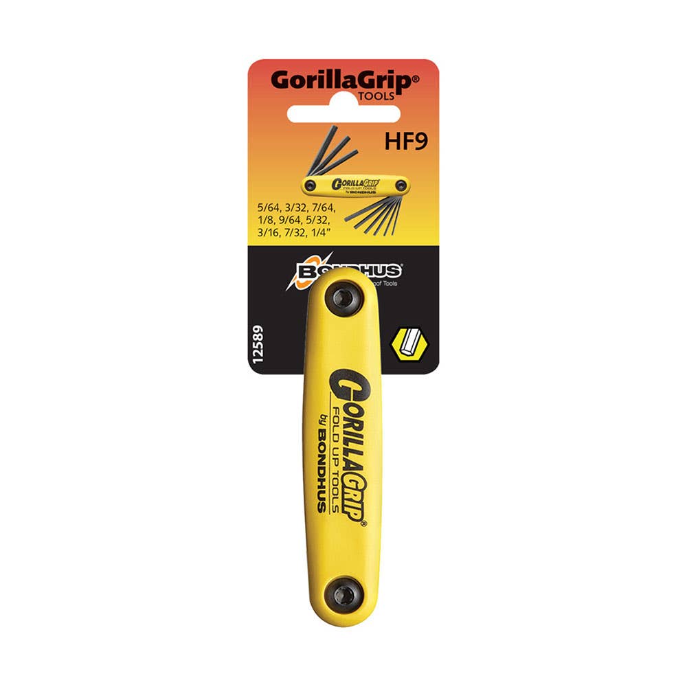 9 Piece GorillaGrip&reg; Hex Key Set Imperial 5/64 - 1/4 2328005 BD12589