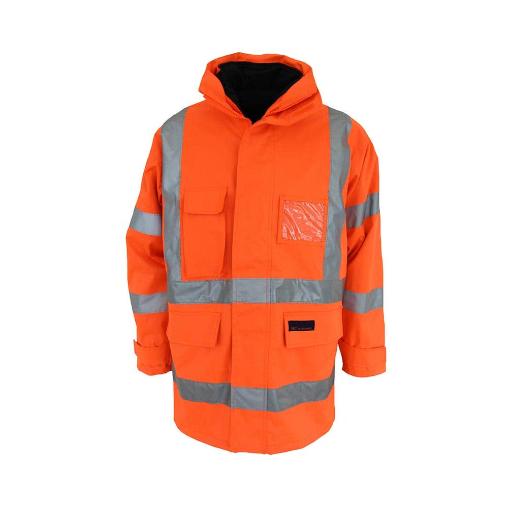 3572 Hi-Vis 6 in 1 Breathable Rain Jacket Taped_3572