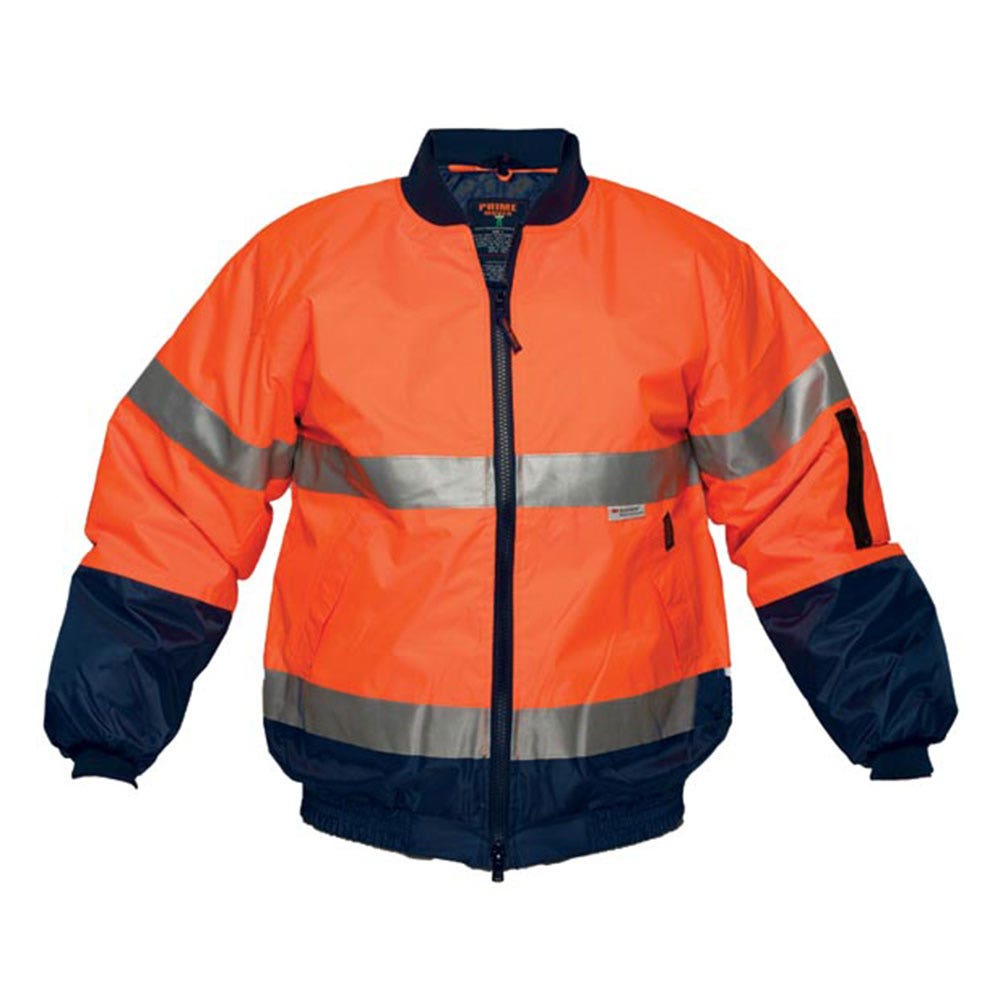 Jacket Bomber Hi Vis 3M Tape Orange/Navy 2XL 60016801 MJ504-O/N-2XL