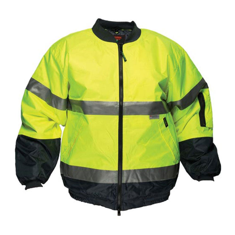 Jacket Bomber Hi Vis 3M Tape Yellow/Navy 2XL 60016809 MJ504-Y/N-2XL