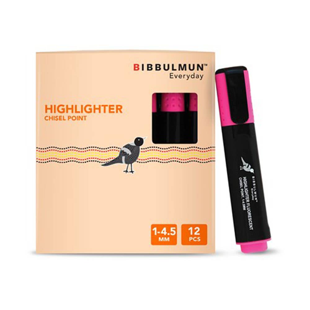 Highlighter Marker Chisel Tip Pink 12 Pk 915040207 NPL-915040207