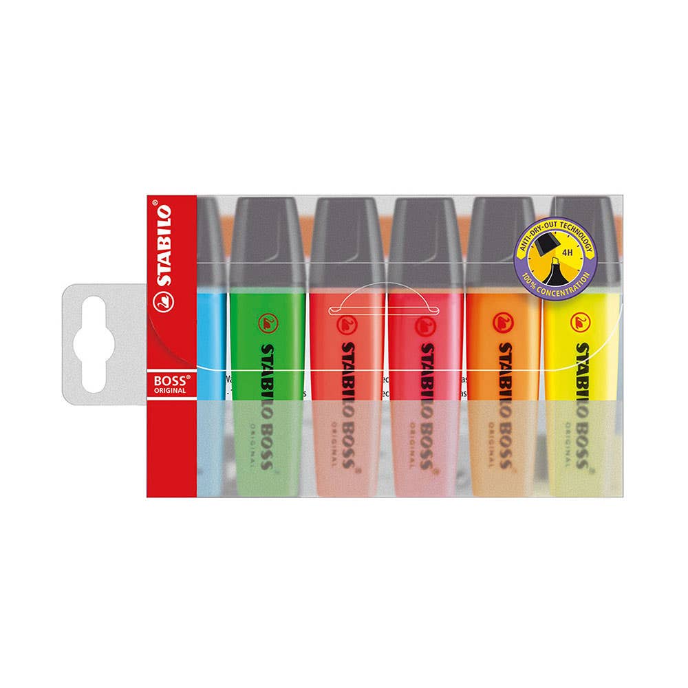 Highlighter Markers Assorted Colours 6 Pack 915200100 0072590