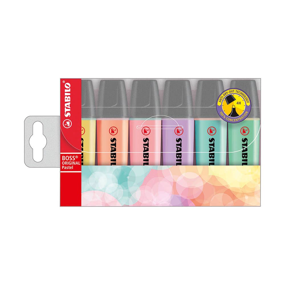 Highlighter Markers Assorted Pastel Colours 6 Pack 1040269 49693S