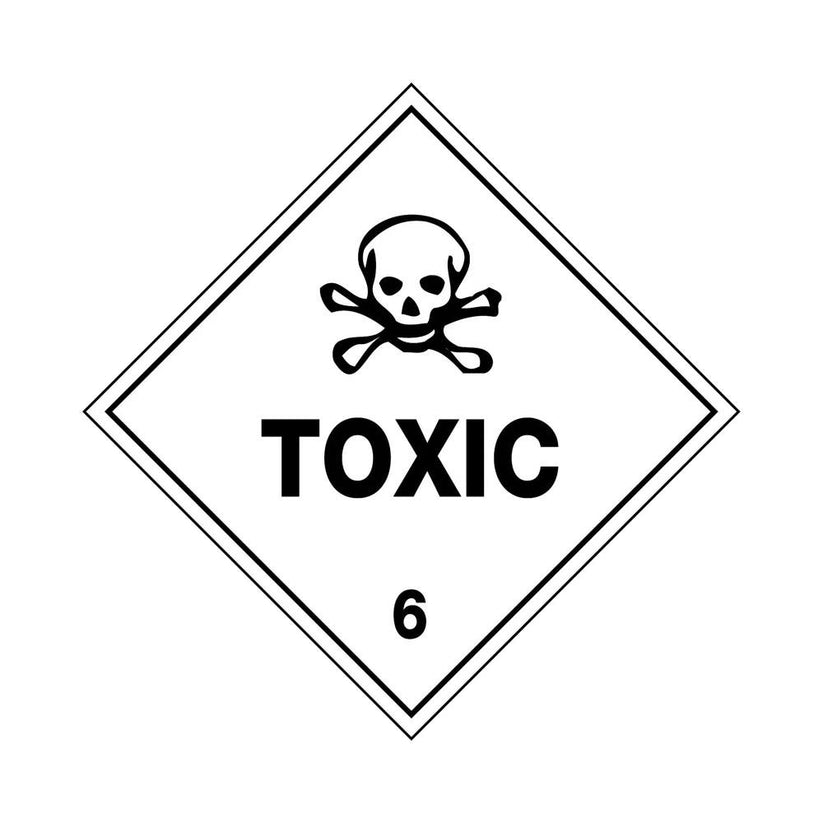 Sticker Toxic 6 50 X 50 Roll Of 250 Self Adhesive – ATOM