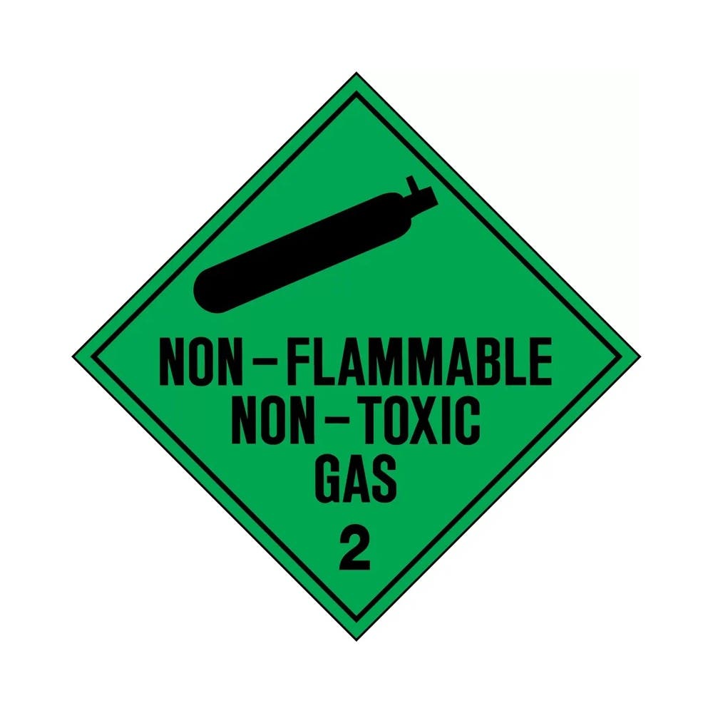 Sign NON-FLAMMABLE NON-TOXIC GAS 2 Diamond 270 X 270mm Poly_222318_HLTM102.2P