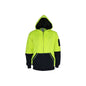 DNC Fleecy Hoodie 300gsm  Hivis 2 Tone Full Zip Yellow/navy 2XL 3722 457055 3722-Y/N-2XL
