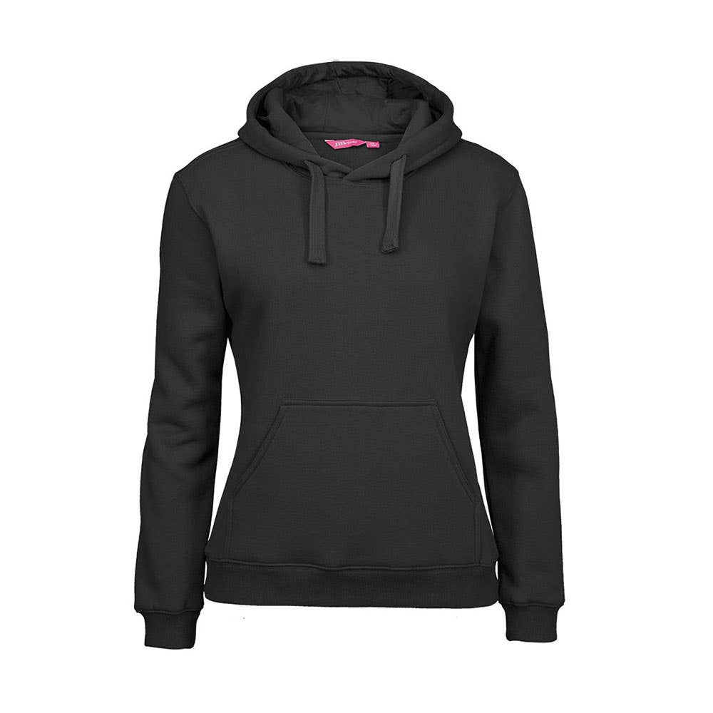 Jumper Hoodie Womens Fleecy Poly/Cotton Rich 310gsm Black 10 JB's Wear 40004049 3FH1-BLK-10
