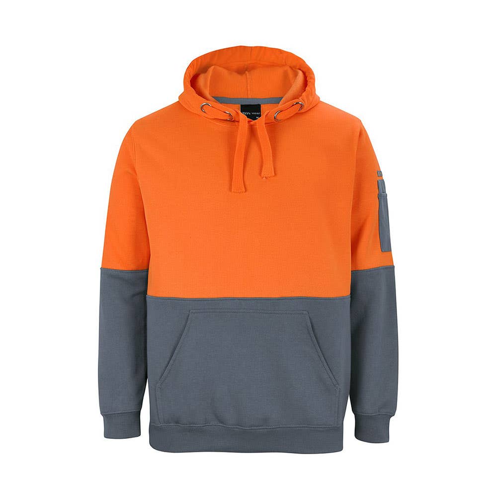 Hi Vis JBS Pull Over Hoodie Charcoal / Orange Large 472938 6HVPH-CH/ORG L