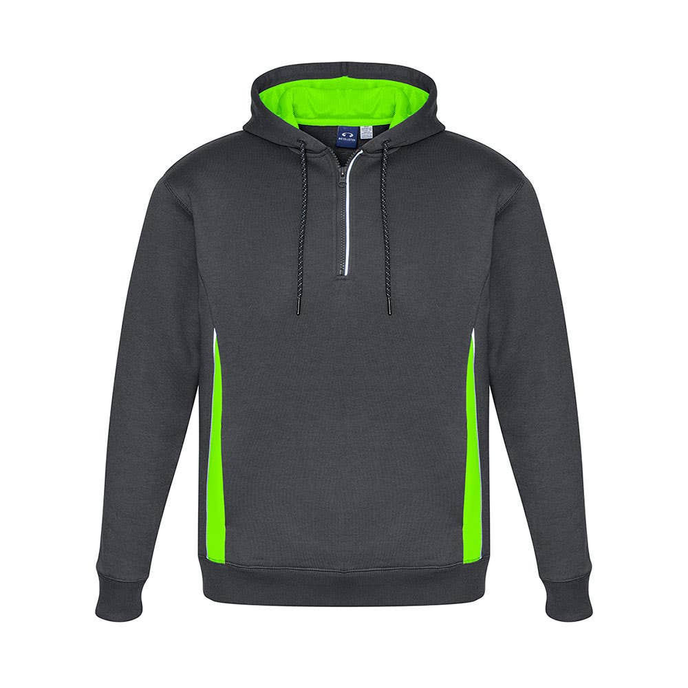 Hoodie Adults Biz Renegade Grey/Fluoro Lime/Silver 2XL Biz_511473_SW710M-GRY/LIM/SLV-2XL