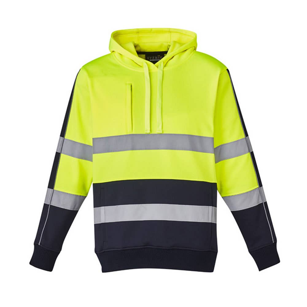 UNISEX HI VIS STRETCH TAPED HOODIE YELLOW/NAVY 2XL 496186 ZT483-Y/N-2XL