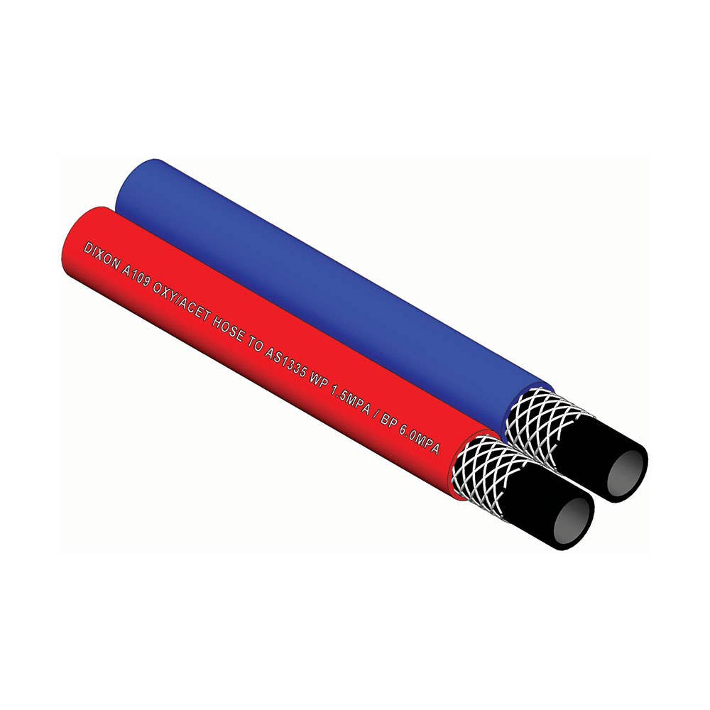 Twin Line Rubber Welding Hose Blue/Red 5mm 430192 A109005