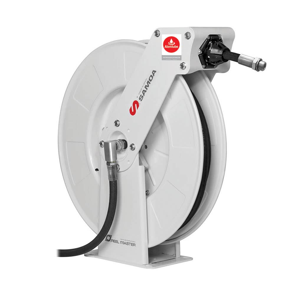 Oil Hose Reel Assembly Metal Frame Twin Pedestal 12.7mm x 15m 1,500psi 272321 504250