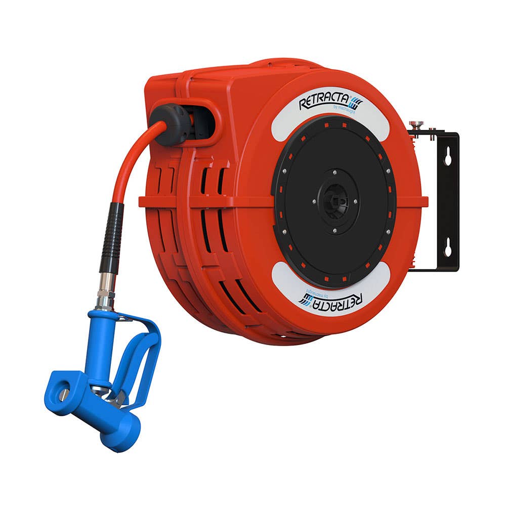 C1 Series Hot/Cold Water Hose Reel With Washdown Gun 1/2 x 12m Red 40046140 C1HC412R-01DD-S