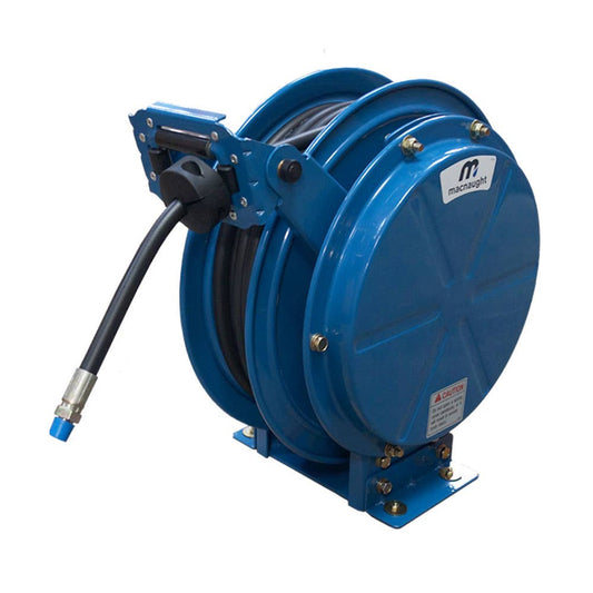 Heavy Duty Grease Hose Reel Assembly with Twin Pedestal 6mm x 15m 5,000psi 94360049 MGTP0615-01