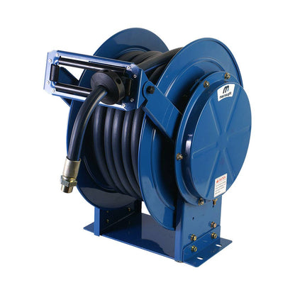 Heavy Duty Oil Hose Reel Assembly with Twin Pedestal 19mm x 20m 1,000psi 94368000 MOTP1920-01