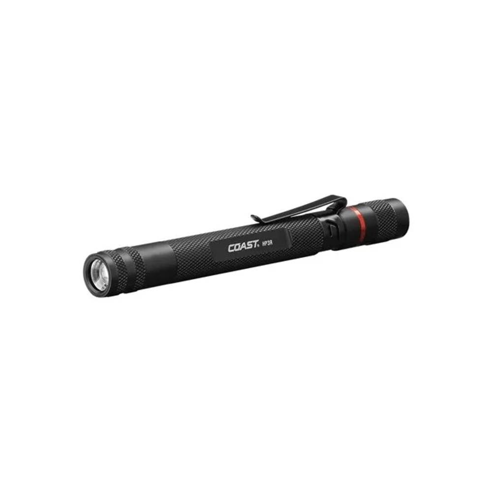 Flashlight Rechargeable LED Twist Beam Penlight 385 Lumens   Black HP3R_40064075_HP3R