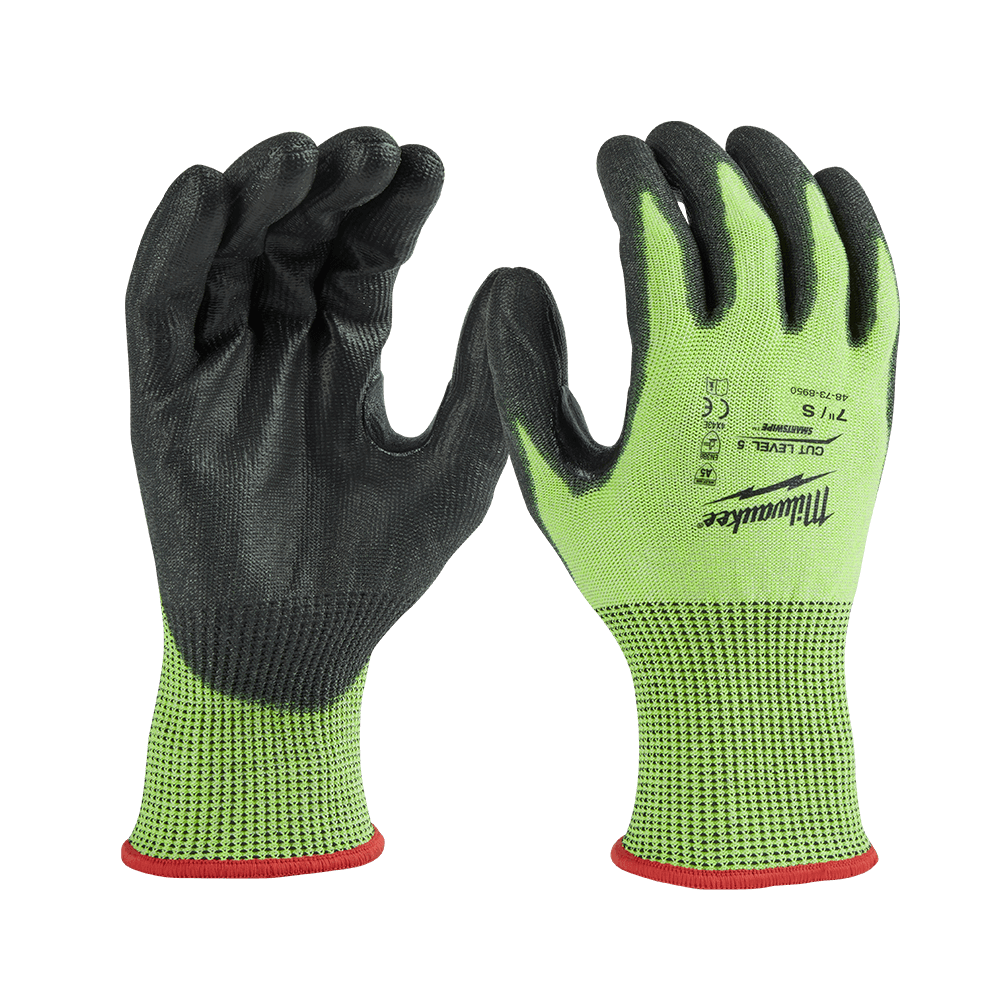 Cut 5(E) High Vis PU Gloves - L 37100029 48738952
