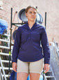 Shirt Womens Stretch V-Neck Closed Front Bisley 8 Navy BLC6063 BPCT8 40021044 BLC6063 BPCT8