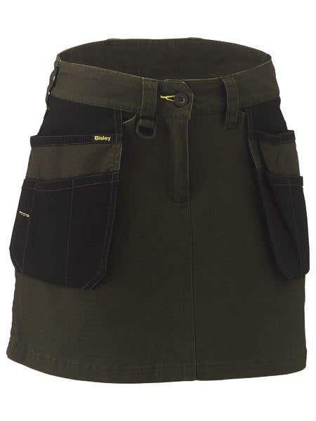 Skort Womens Flex & Move Stretch Cotton Bisley 8 Olive BLS1024 BOLV8 40021349 BLS1024 BOLV8
