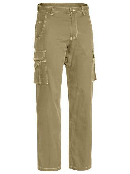 Pant Cargo Cotton Drill 190gsm Vent Bisley 112STKhaki BPCT BCDR 112ST 40042090 BPC6431 BCDRS112